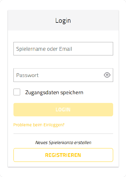 Login-Formular für den Zugang zum persönlichen Casino Online Admiral austria Bereich